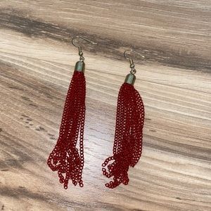 Red boutique dangle earrings